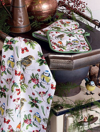 Manique de cuisine oiseaux d’hiver