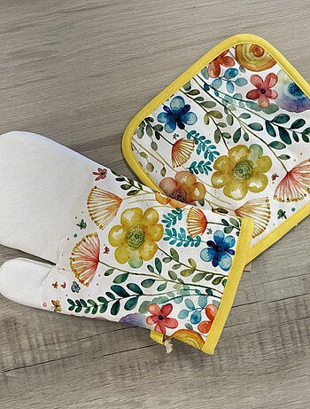 Manique de cuisine printemps vibrant