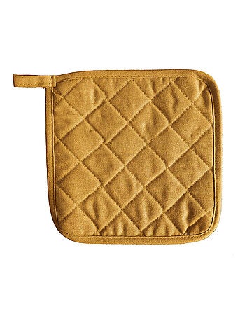 Manique en coton 20x20 cm panama, par soleil d'ocre