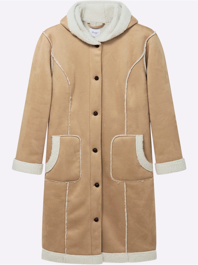Manteau - Taille Standard - Sheego Marron - Kiabi
