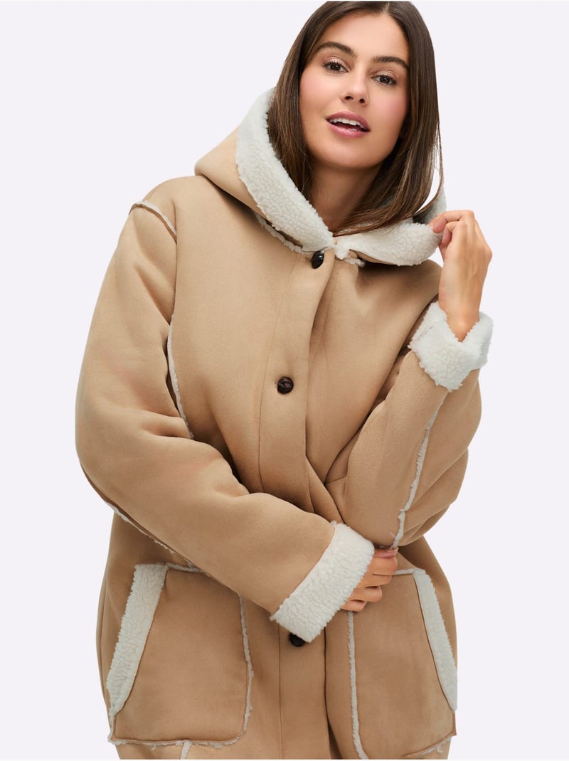 Manteau - Taille Standard - Sheego Marron - Kiabi
