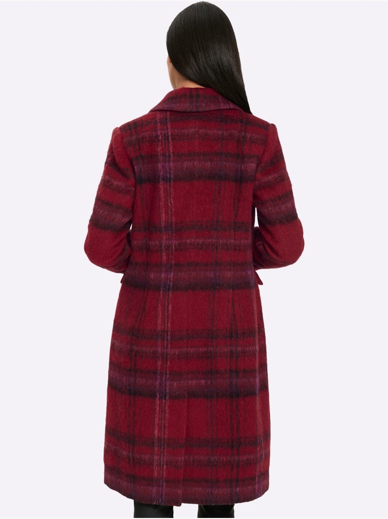 Manteau 25% laine - taille standard - helline Cerise - Kiabi