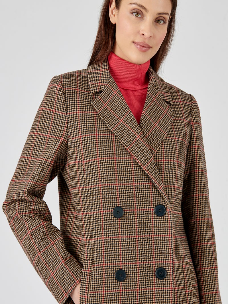 Manteau à base de laine, doublé Thermolactyl - Damart Multicolore - Kiabi