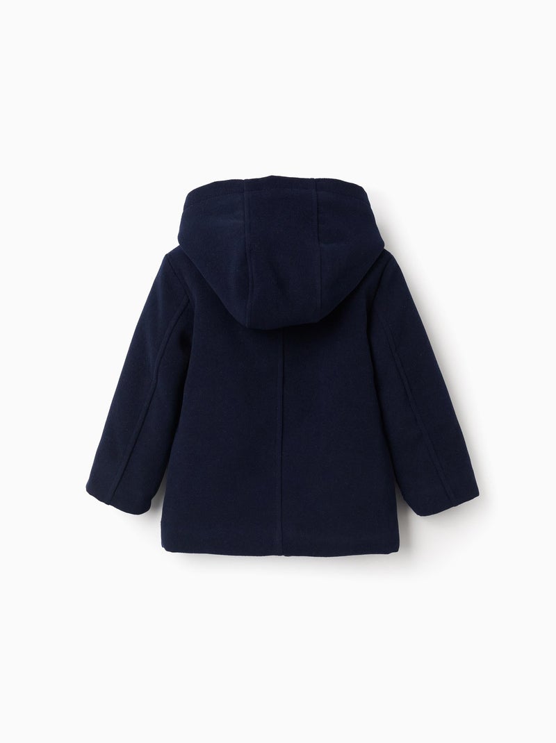 Manteau à capuche avec doublure matelassée Bleu foncé - Kiabi