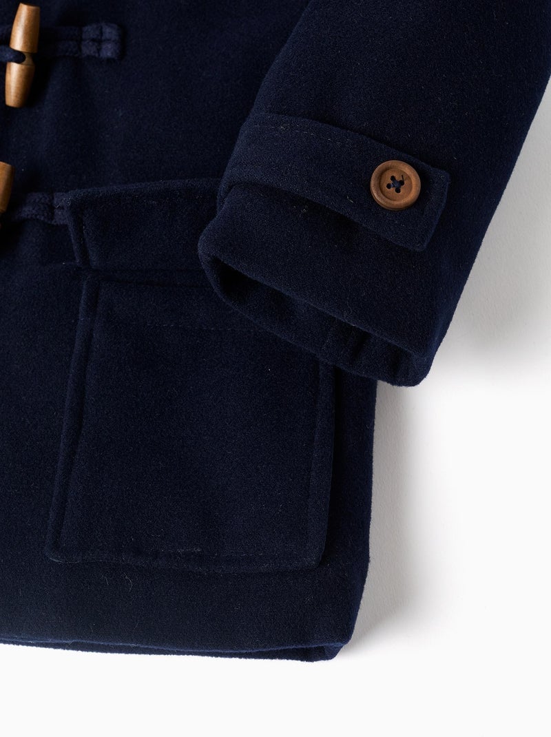 Manteau à capuche avec doublure matelassée Bleu foncé - Kiabi