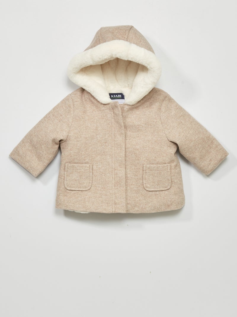Manteau à capuche Beige - Kiabi