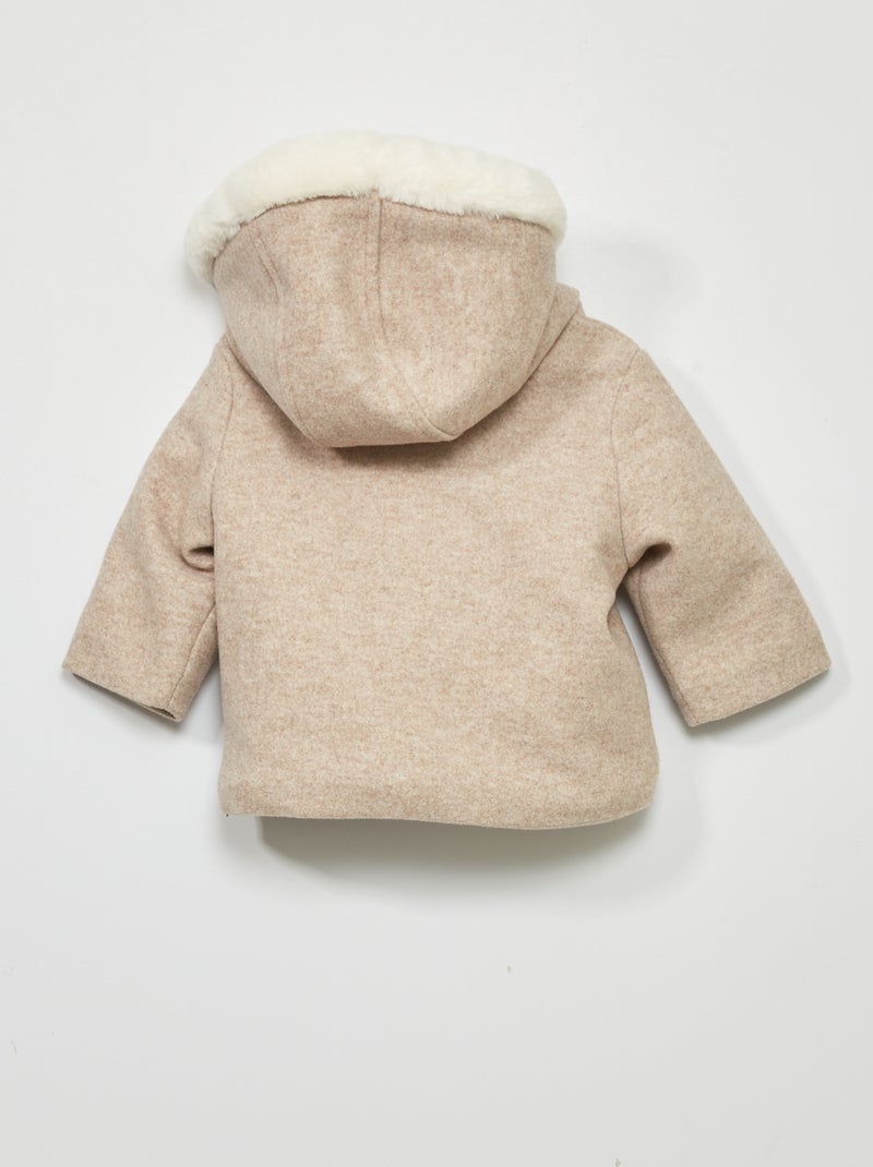 Manteau à capuche Beige - Kiabi