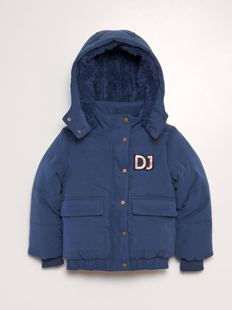 Manteau à capuche Bleu - Kiabi