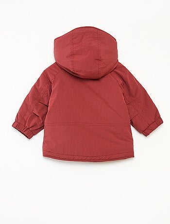 Manteau à capuche doublé fausse fourrure