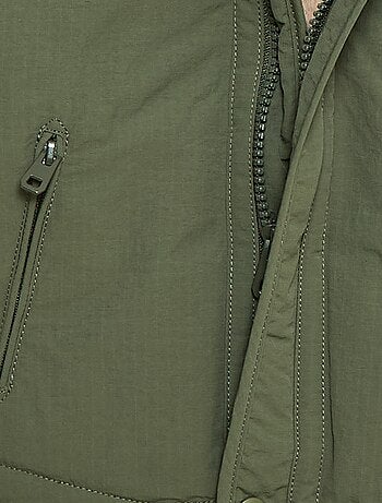 Manteau à capuche doublé fausse fourrure