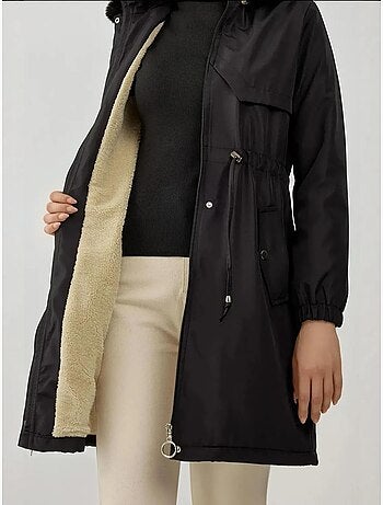 Manteau à capuche en fausse fourrure bdart