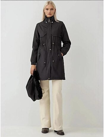 Manteau à capuche en fausse fourrure bdart
