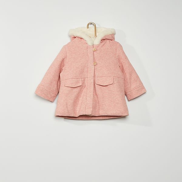 Manteau A Capuche Bebe Fille Rose Kiabi 00