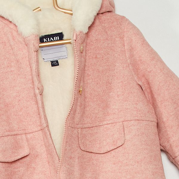 Manteau A Capuche Bebe Fille Beige Kiabi 00