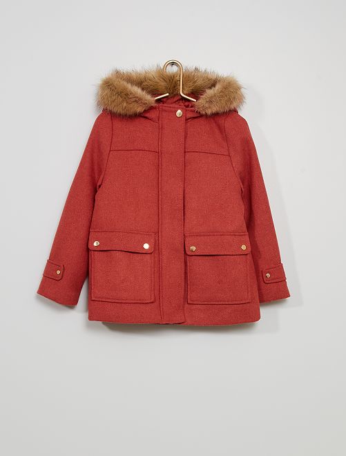 Manteau à capuche                                         rose 
