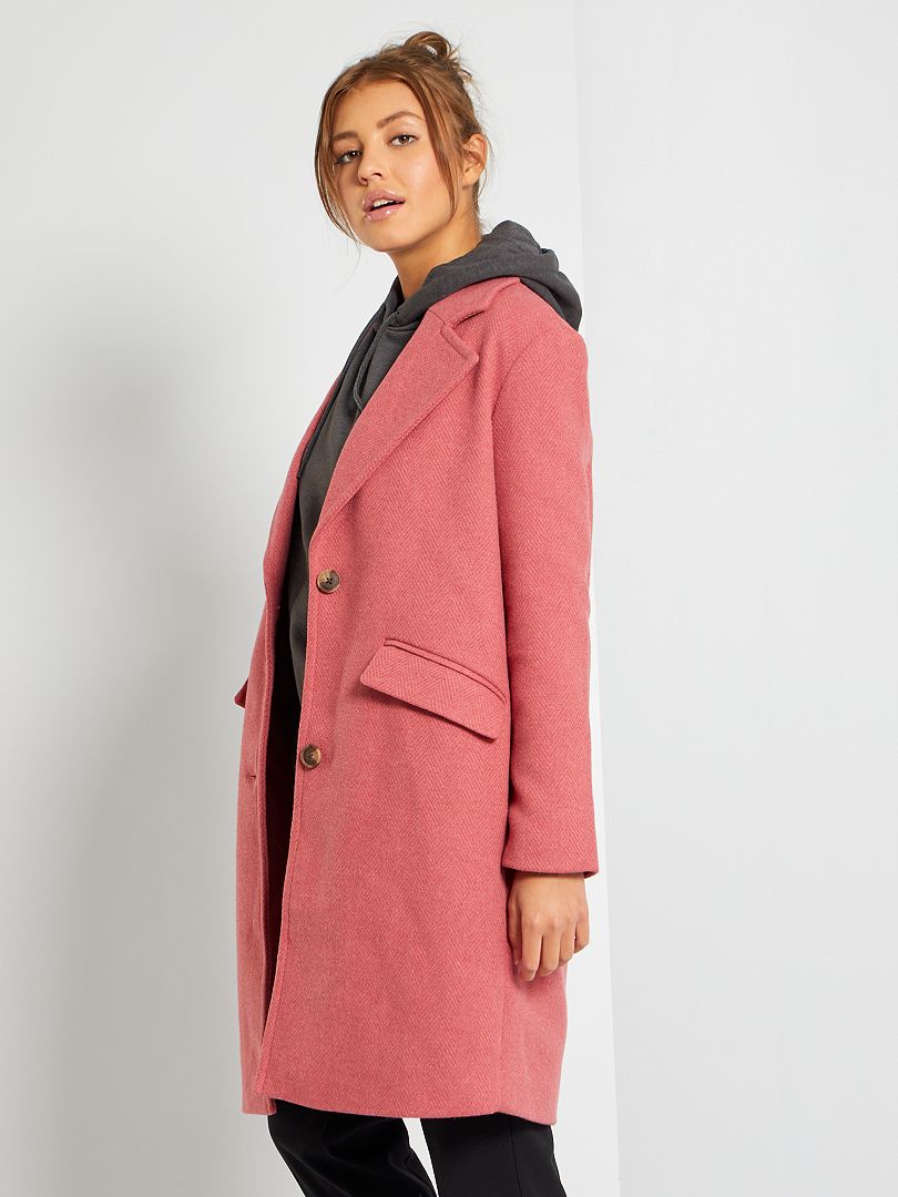 manteau femme rose kiabi