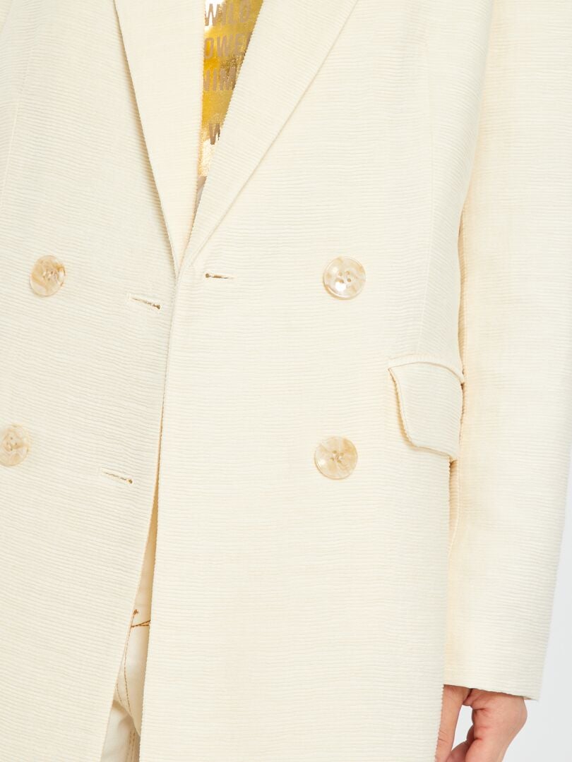 Manteau à double boutonnage Blanc - Kiabi