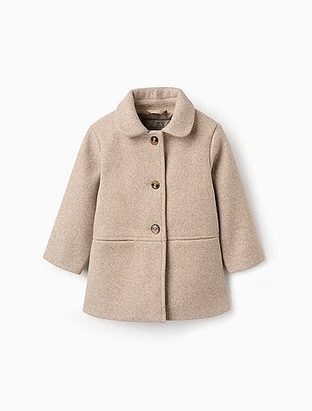 Manteau à effet laine avec doublure b&s