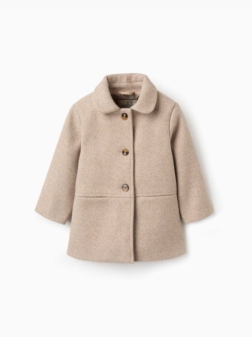 Manteau à effet laine avec doublure b&s - Kiabi Manteau à effet laine avec doublure b&s - Kiabi