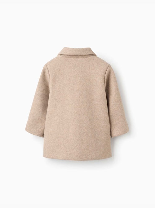 Manteau à effet laine avec doublure b&s - Kiabi Manteau à effet laine avec doublure b&s - Kiabi