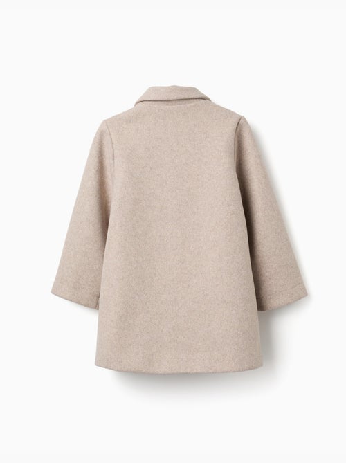 Manteau à effet laine avec doublure b&s - Kiabi