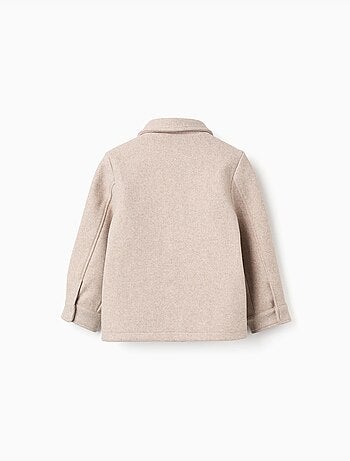 Manteau à effet laine avec fermeture éclair B&S