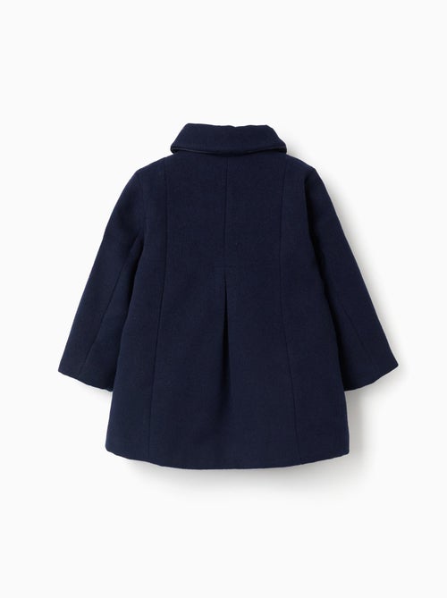 Manteau à effet laine avec poches à l'avant - Kiabi