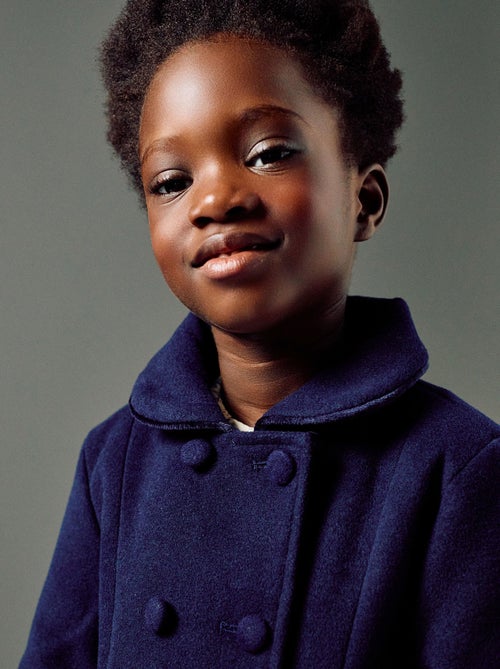 Manteau à effet laine avec poches à l'avant - Kiabi