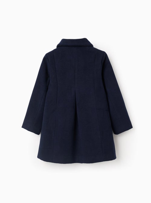 Manteau à effet laine avec poches à l'avant - Kiabi
