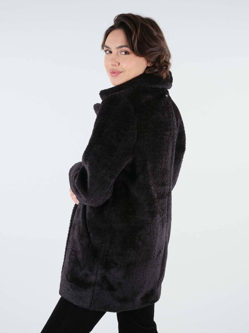 Manteau ample en fausse fourrure Deeluxe Noir Kiabi 80.00