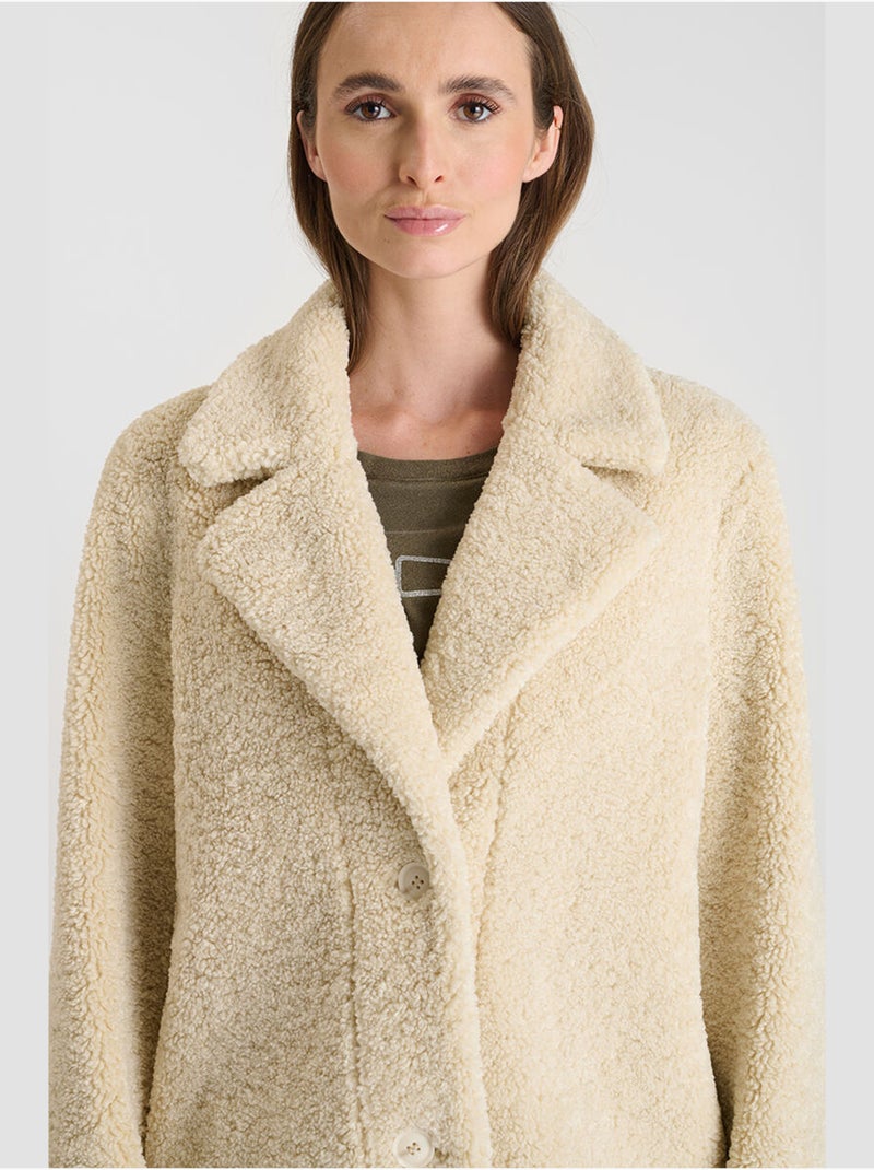 Manteau ARTY 'Le Temps Des Cerises' Blanc Femme Kiabi