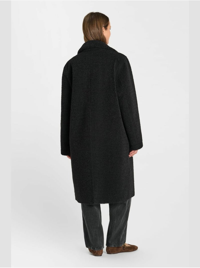 Manteau arty 'le temps des cerises' Noir - Kiabi