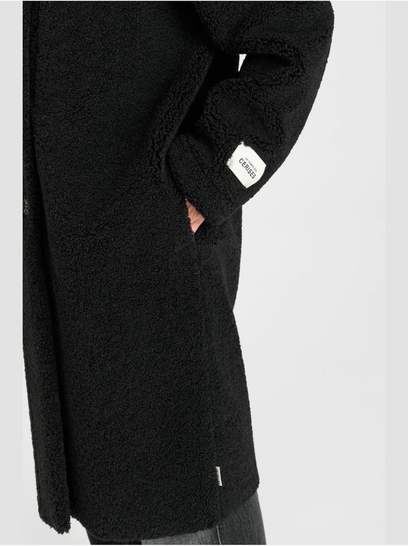 Manteau arty 'le temps des cerises' Noir - Kiabi
