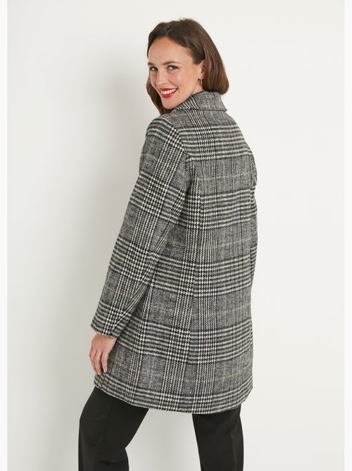 Manteau aspect lainage mi long col tailleur - Afibel - Kiabi