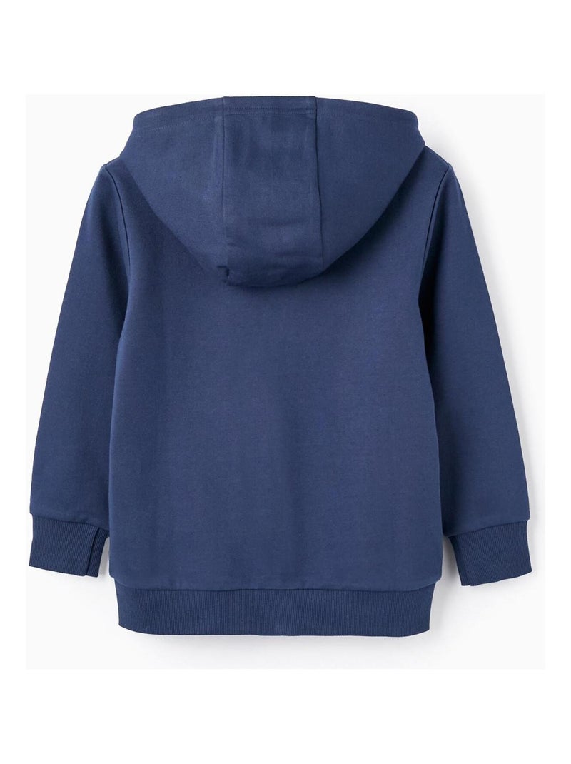 Manteau avec capuche, 100% coton SONIC Bleu foncé - Kiabi