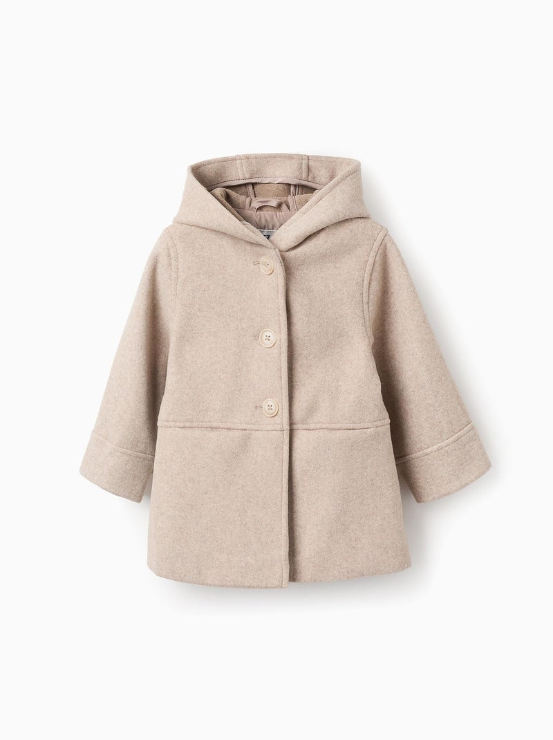 Manteau avec Capuche 'Brothers & Sisters' Beige clair - Kiabi