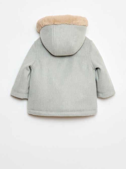 Manteau avec capuche douce - Kiabi