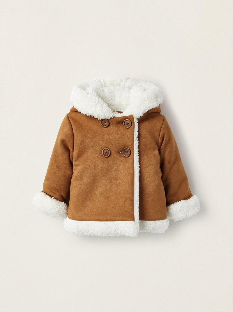 Manteau avec Capuche en Fourrure pour Nouveau-Né  AUSTRALIANA Beige clair - Kiabi