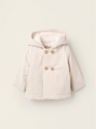 Manteau avec Capuche et Doublure en Sherpa