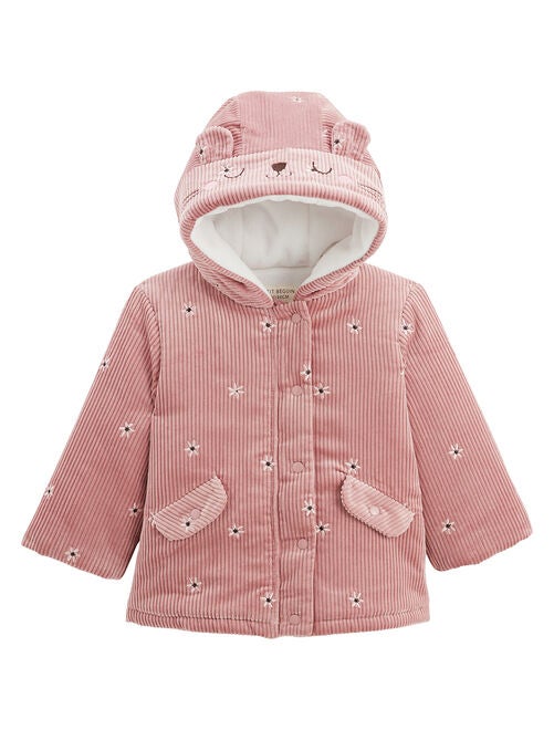 Manteau bébé velours côtelé intérieur polaire Bloom - Kiabi