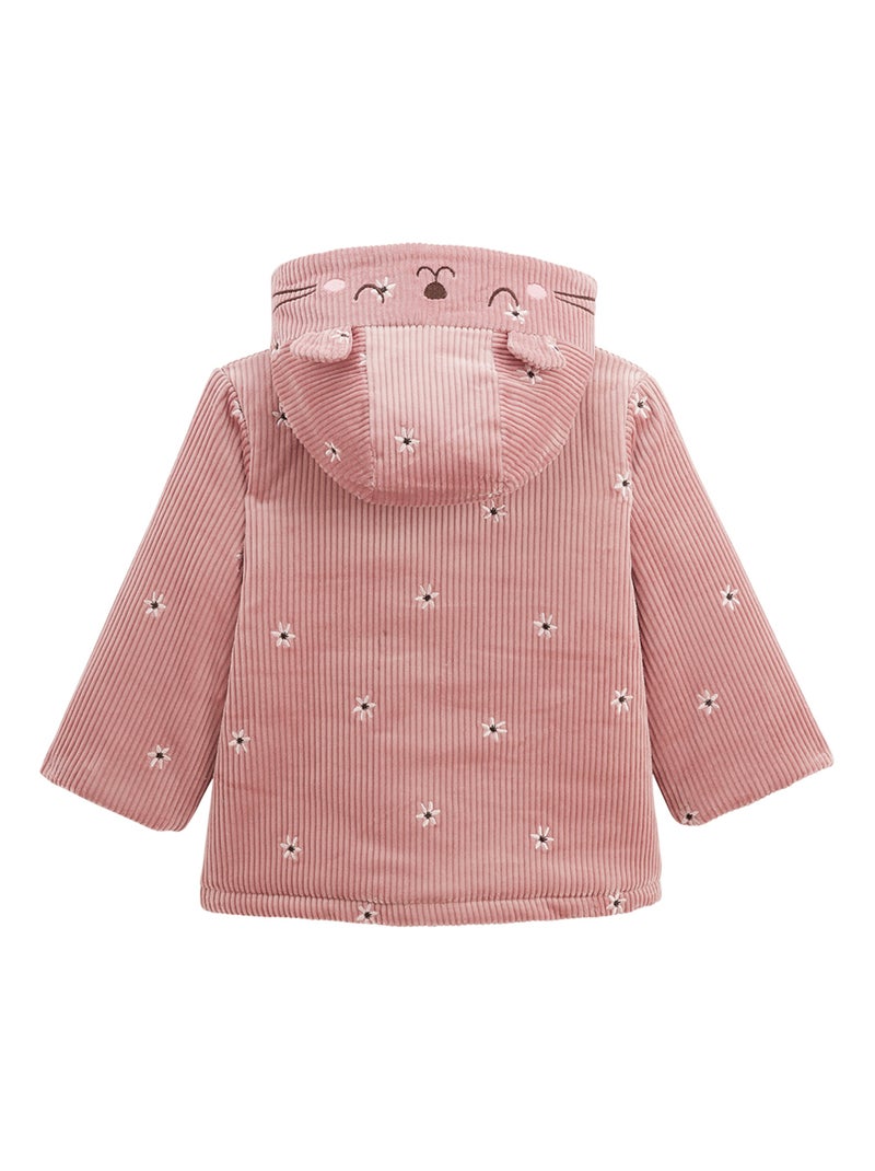 Manteau bébé velours côtelé intérieur polaire Bloom Marron - Kiabi