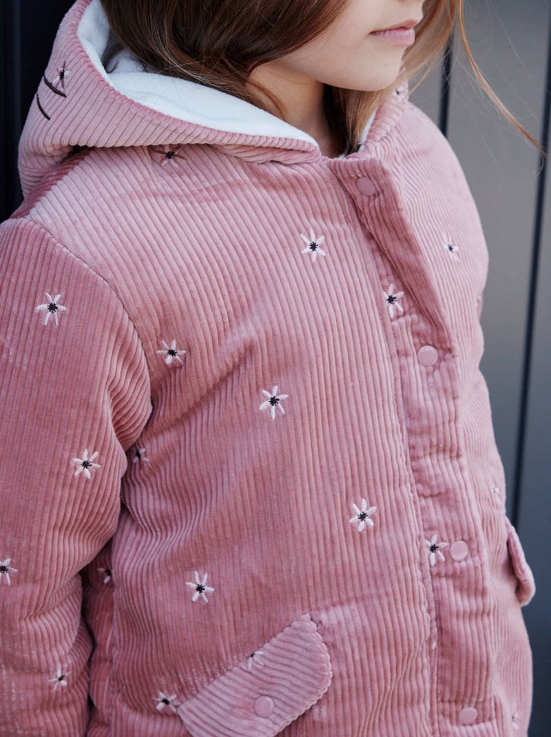 Manteau bébé velours côtelé intérieur polaire Bloom Marron - Kiabi