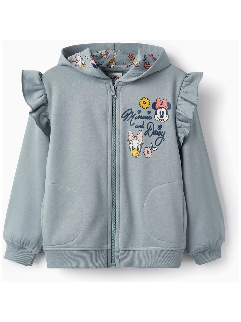 Manteau bleu clair avec fermeture éclair et capuche pour fille MINNIE Bleu - Kiabi