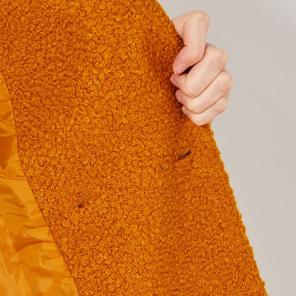 Manteau bouclettes à double boutonnage Femme jaune Kiabi Manteau bouclettes à double boutonnage Femme jaune Kiabi
