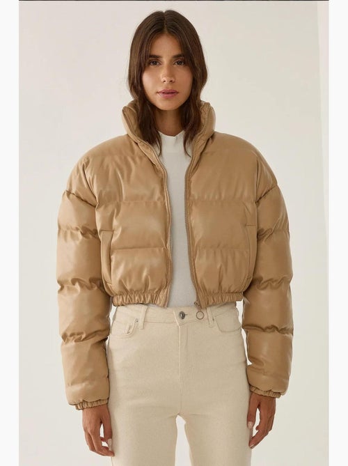 Manteau bouffant en similicuir hiccup - Kiabi Manteau bouffant en similicuir hiccup - Kiabi