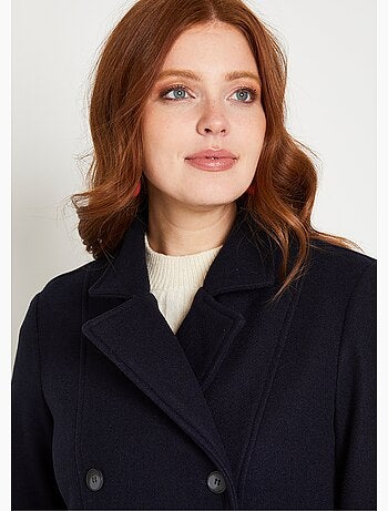 Manteau caban court double boutonnage - Afibel
