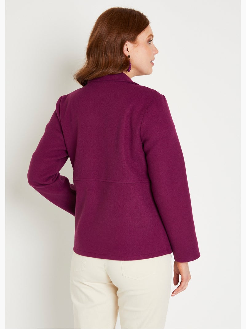 Manteau caban court double boutonnage - Afibel Prune - Kiabi