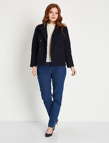 Manteau caban court double boutonnage
