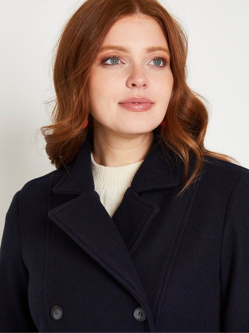 Manteau caban court double boutonnage - Kiabi