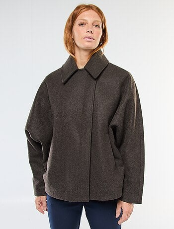 Manteau cape façon lainage